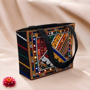 Hand Embroidered Jute Tote Bag for Women