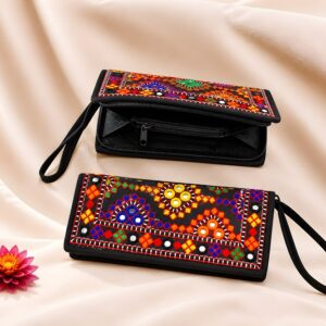 Hand Embroidered Sling Clutch Bag for Women