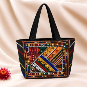 Hand Embroidered Traditional Tote Bag for Women