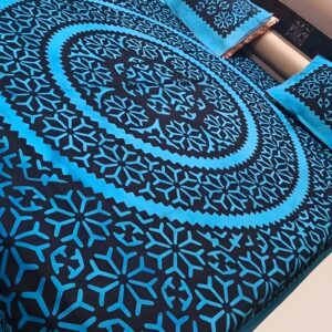 Traditional Block Printed 3 Piece Bedsheet Set